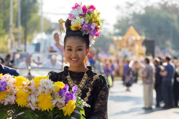 Chiang Mai Tayland Şubat 2017 Yıldönümü Chiang Mai Çiçek Festivali — Stok fotoğraf