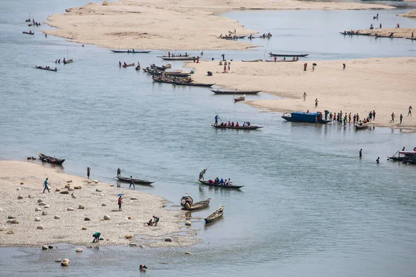 Dawki India Maggio 2017 Turisti Indiani Barca Sul Fiume Umngot — Foto Stock