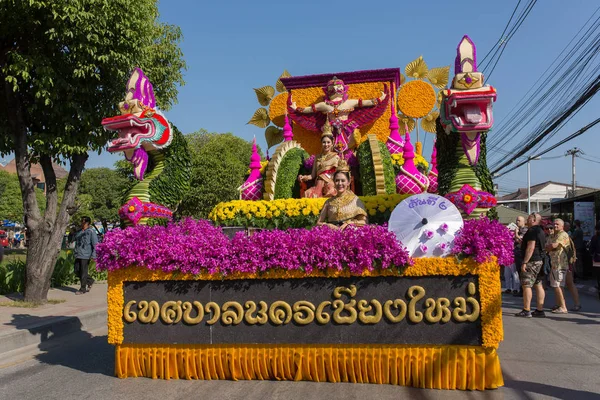 Chiang Mai Tayland Şubat 2017 Geçit Arabalar Yıldönümü Chiang Mai — Stok fotoğraf