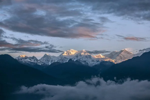 Kangchenjunga Mountain View Pelling Sikkim India Kangchenjunga Third Highest Mountain Stock Picture