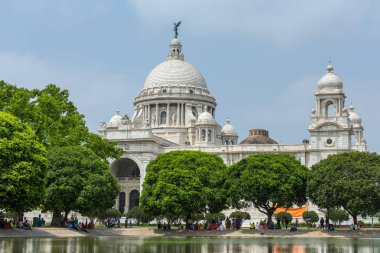 Kolkata ön plan, Hindistan üzerinde kişi ile Victoria Anıtı