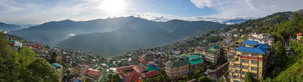 Panoramatický Výhled Město Sikkim Gangtok Severní Indie — Stock fotografie