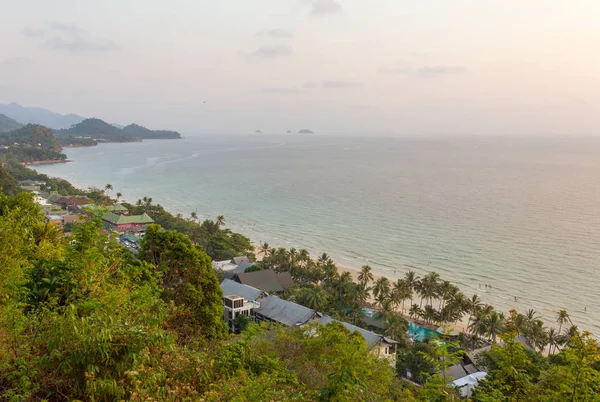 Тропічний Точки Зору Білих Пісків Пляжу Чанг Таїланд — стокове фото