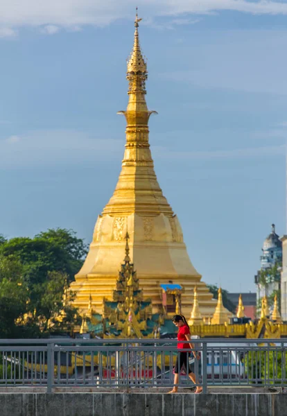 Янгон Мьянма Сентября 2016 Пагода Суле Янгоне Мьянма — стоковое фото