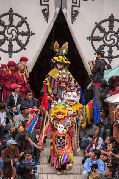 Ladakh Hindistan Temmuz 2017 Hemis Manastırı Tantrik Maskesi Dans Veya — Stok fotoğraf