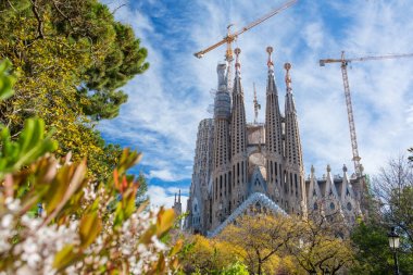 La Sagrada Familia - yapı 19 Mart 1882 yılından bu yana olmak ve henüz, Barselona, İspanya, bitmiş değil Gaudi tarafından tasarlanmış etkileyici Katedrali.