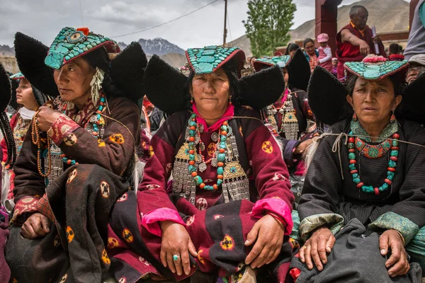 Lamayuru Indien Juni 2017 Unbekannte Zanskari Frauen Tragen Eine Traditionelle — Stockfoto