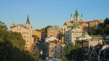 Kiev, Ukrayna'daki Saint Andrews Kilisesi'nin görünümü