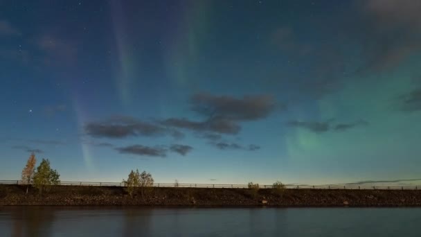 4k Timelapse de las luces Aurora Boreal del norte en Finlandia — Vídeo de stock