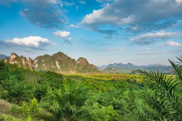 Όμορφο τροπικό τοπίο στο εθνικό πάρκο Khao Sok, Ταϊλάνδη — Φωτογραφία Αρχείου