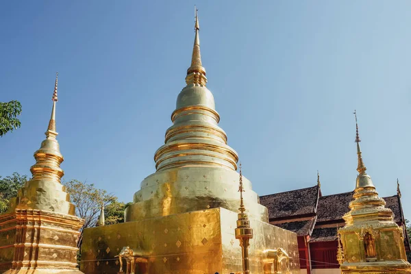 扫管笏 phra singh 庙在泰国清迈 — 图库照片