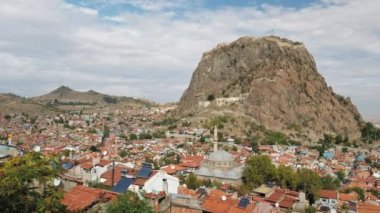 Slow panning of the Afyonkarahisar cityscape, Turkey
