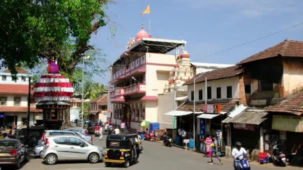 Plaza del Templo en Mangalore, estado de Karnataka, India. Vista superior . — Vídeos de Stock