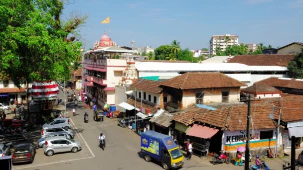 印度卡纳塔克邦Mangalore的圣殿广场。顶部视图. — 图库视频影像
