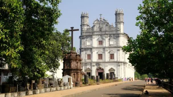 Church of St. Francis of Assisi, old Goa, India — Stock Video