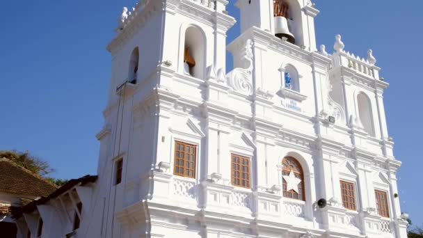 Iglesia de Nuestra Señora de la Inmaculada Concepción, Goa — Vídeo de stock