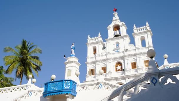 Iglesia de Nuestra Señora de la Inmaculada Concepción, Goa — Vídeos de Stock