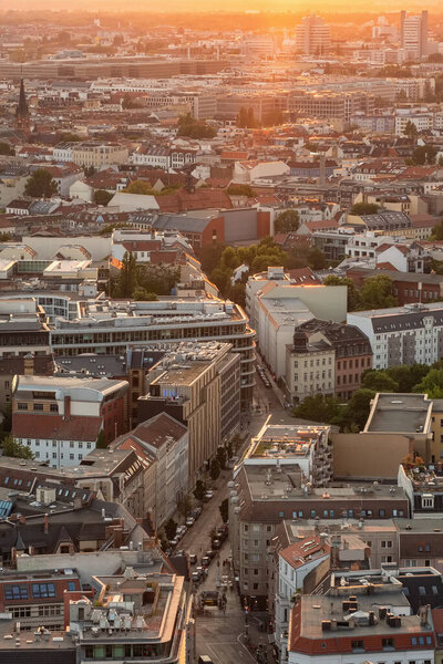Cityscape of Berlin at sunset, Germany