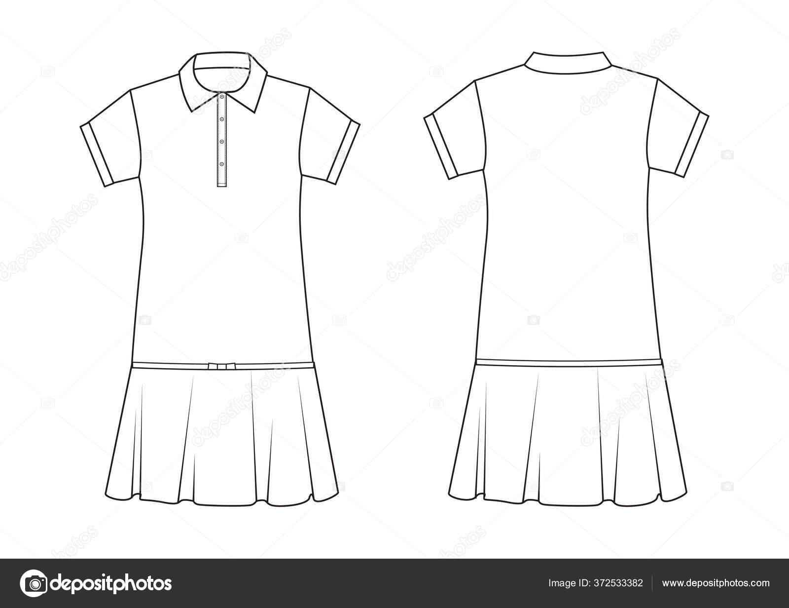 dress technical drawing