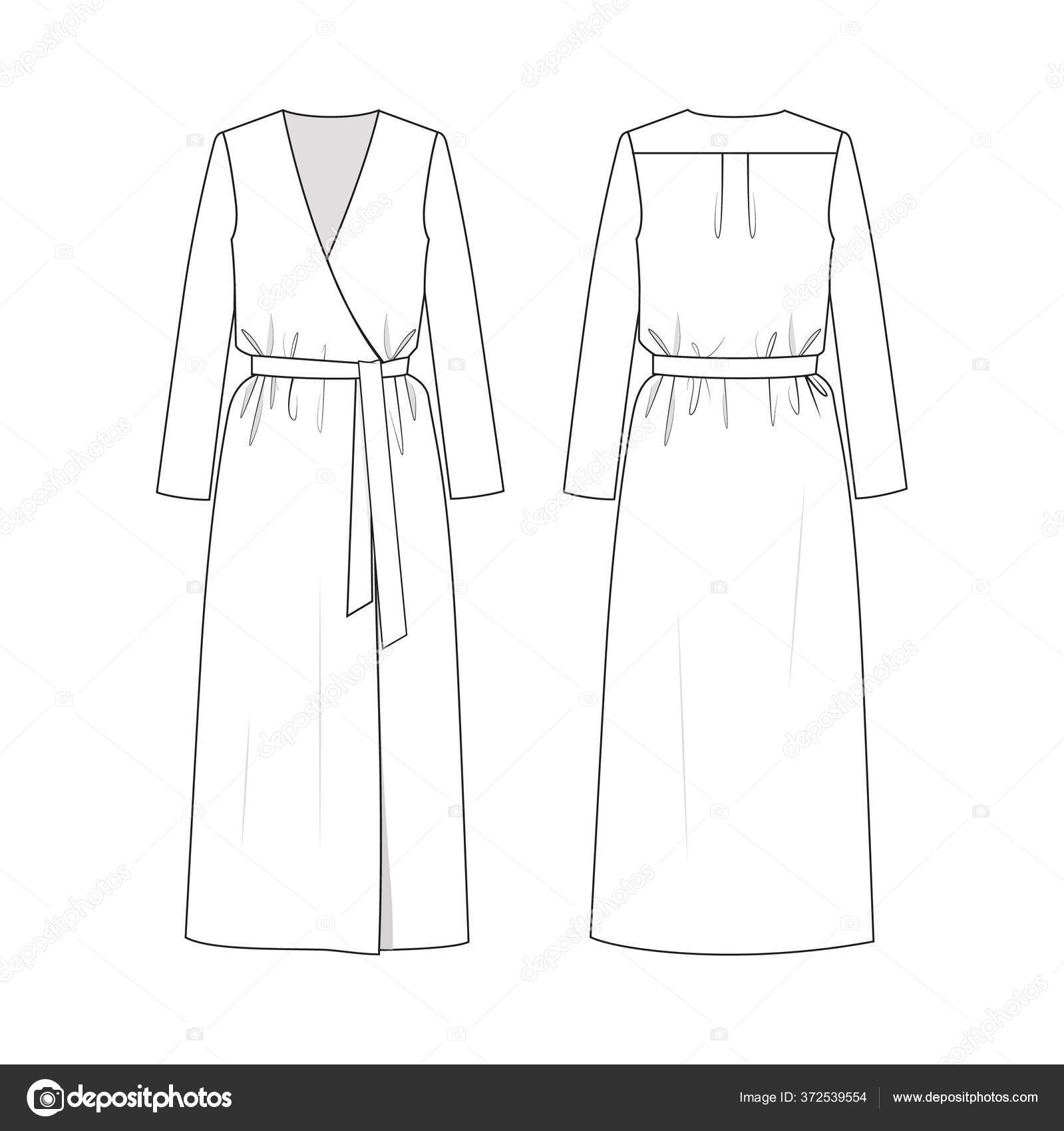 dress technical drawing