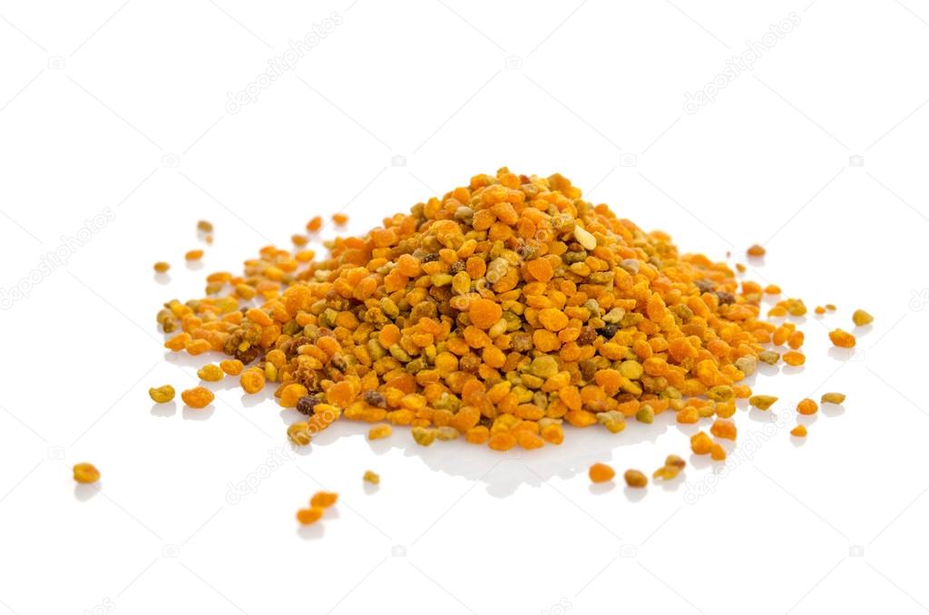 heap of  pollen   isolated on white background 