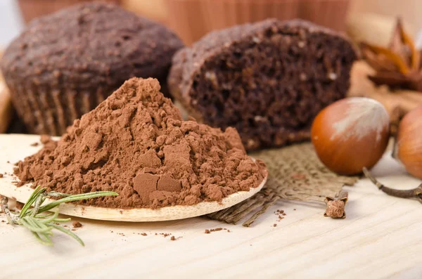 Specje i czekolada muffin — Zdjęcie stockowe