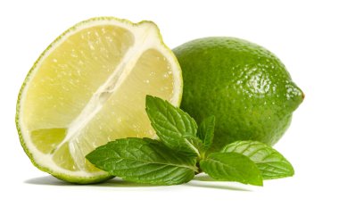  bir kireç ile Sulu kireç yarısı nane yaprakları