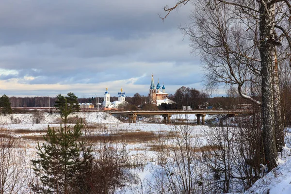 Holy Assumption Monastery in the Dunilovo village. — Stock Photo, Image