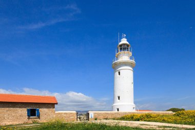 Paphos Arkeoloji Parkı 'ndaki Deniz Feneri.