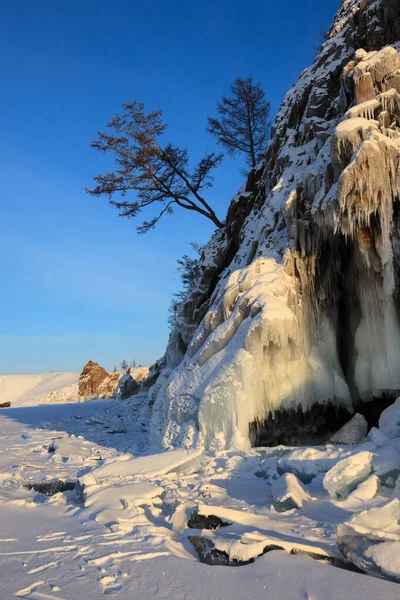Lago Baikal Inverno Russia — Foto Stock