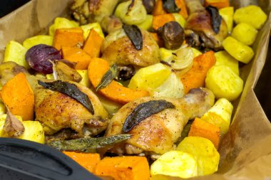 kızarmış tavuk budu