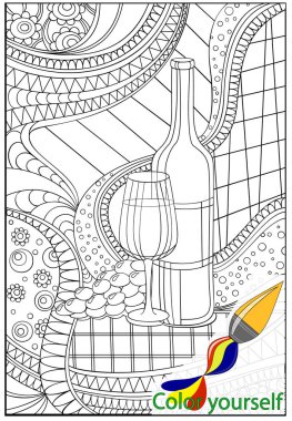 Vitray pencere Şarap kendinizi renk