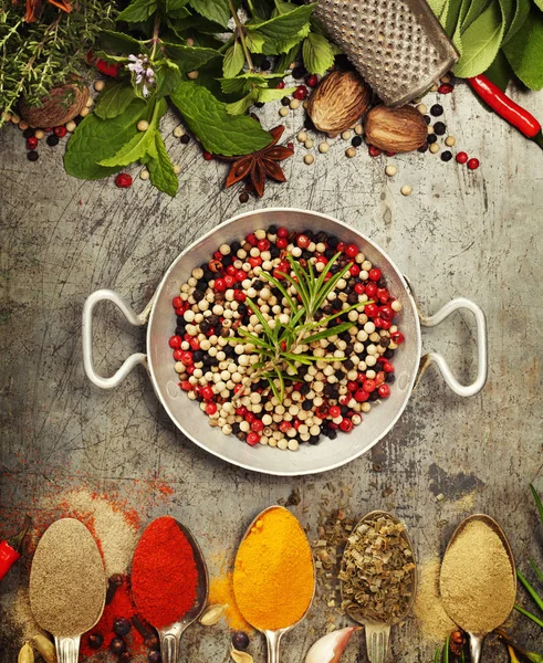 Herbs and spices selection — Stock Photo, Image