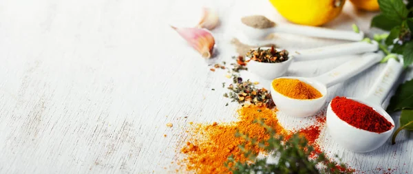Herbs and spices selection, close up — Stock Photo, Image