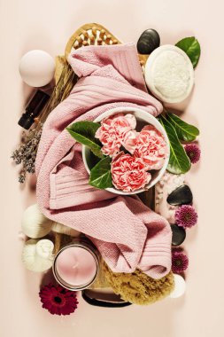 Spa arka plan. Düz yatıyordu