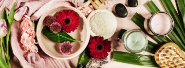 Spa arka plan. Düz yatıyordu