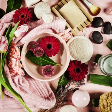 Spa arka plan. Düz yatıyordu