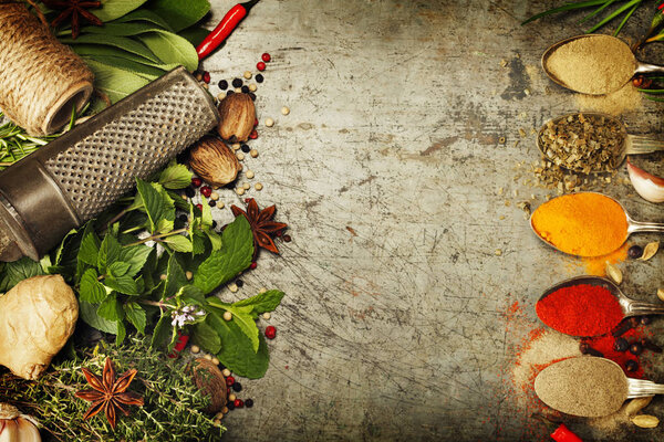 Herbs and spices selection