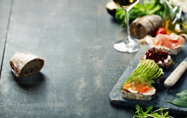 Lezzetli çavdar ekmeği sandviç 