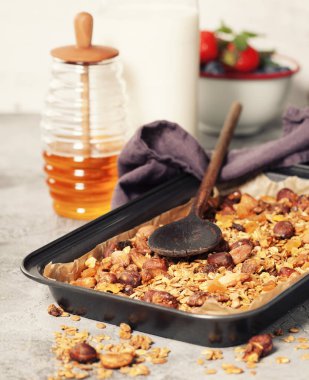 Ev yapımı granola Kahvaltı