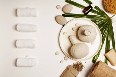 Rustik arka plan Spa ayarı