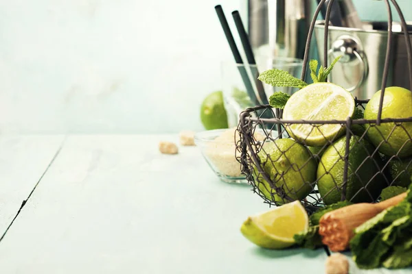 Mojito cocktail ingredients — Stock Photo, Image