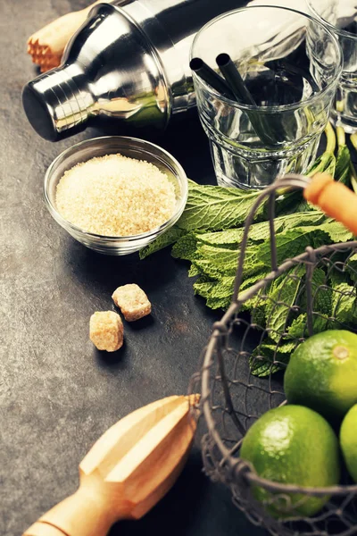 Mojito ingredientes de cóctel — Foto de Stock