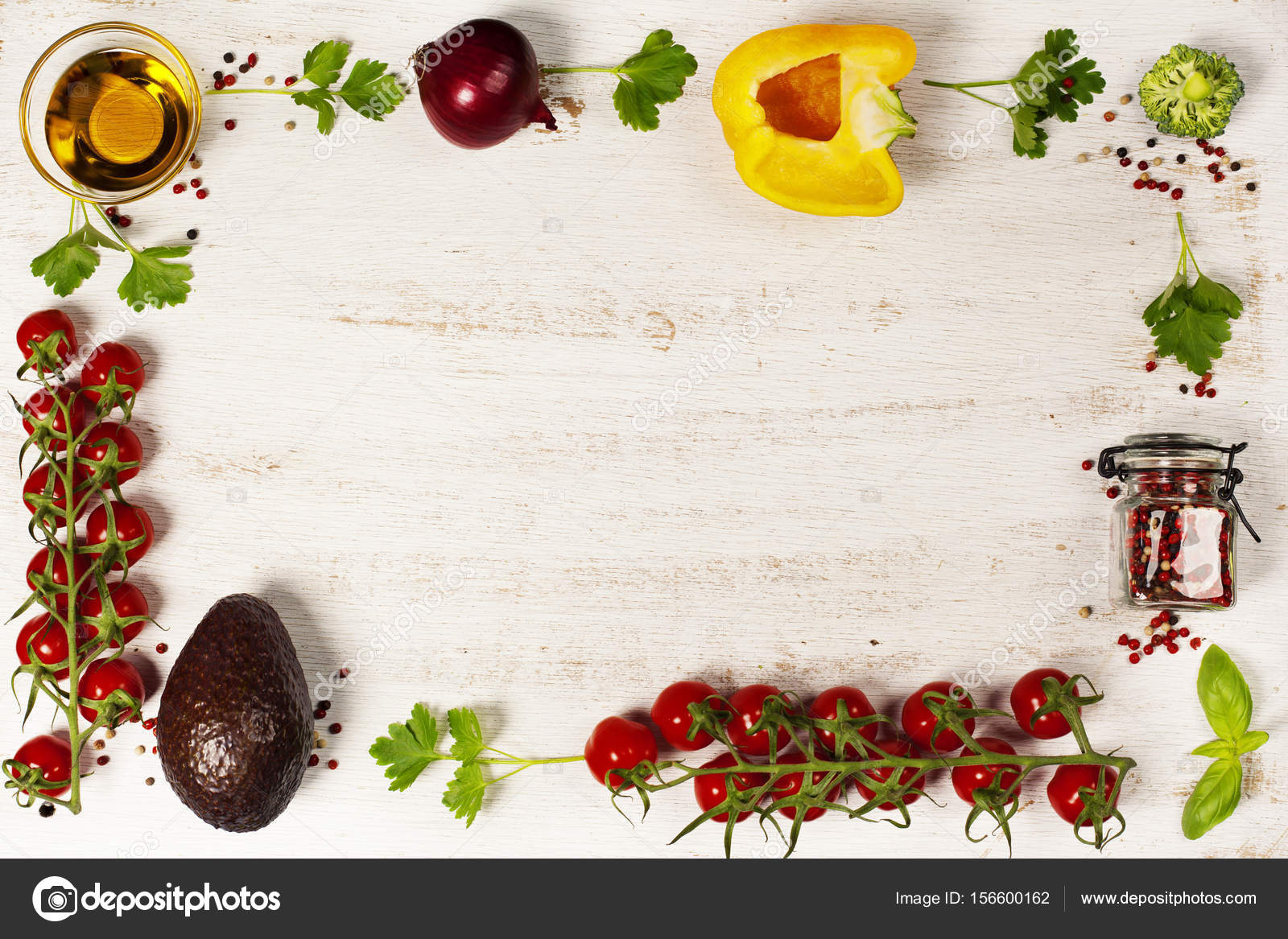 Healthy food background Stock Photo by ©klenova 156600162