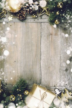 Noel tema arka planda vintage tarzı