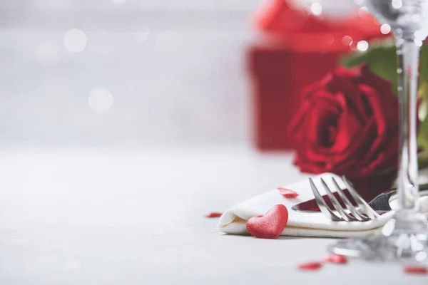 День Святого Валентина або романтичної вечері концепції — стокове фото