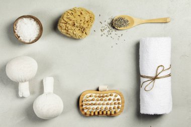 Spa kavramı. En iyi görünüm güzel Spa Ürünleri. 