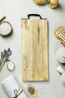 Spa kavramı. En iyi görünüm güzel Spa Ürünleri. 