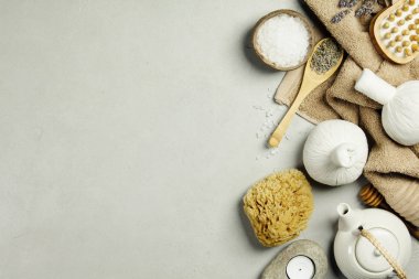 Spa kavramı. En iyi görünüm güzel Spa Ürünleri. 