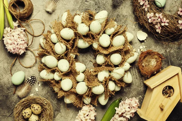 Easter egg wreath — Stock Photo, Image